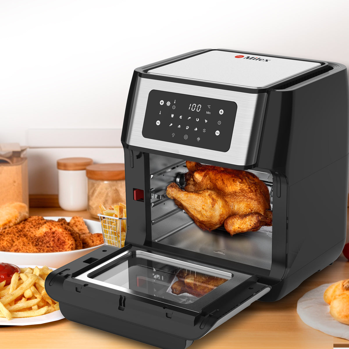 Milex 12L Air Fryer Oven With Rotisserie Milex South Africa