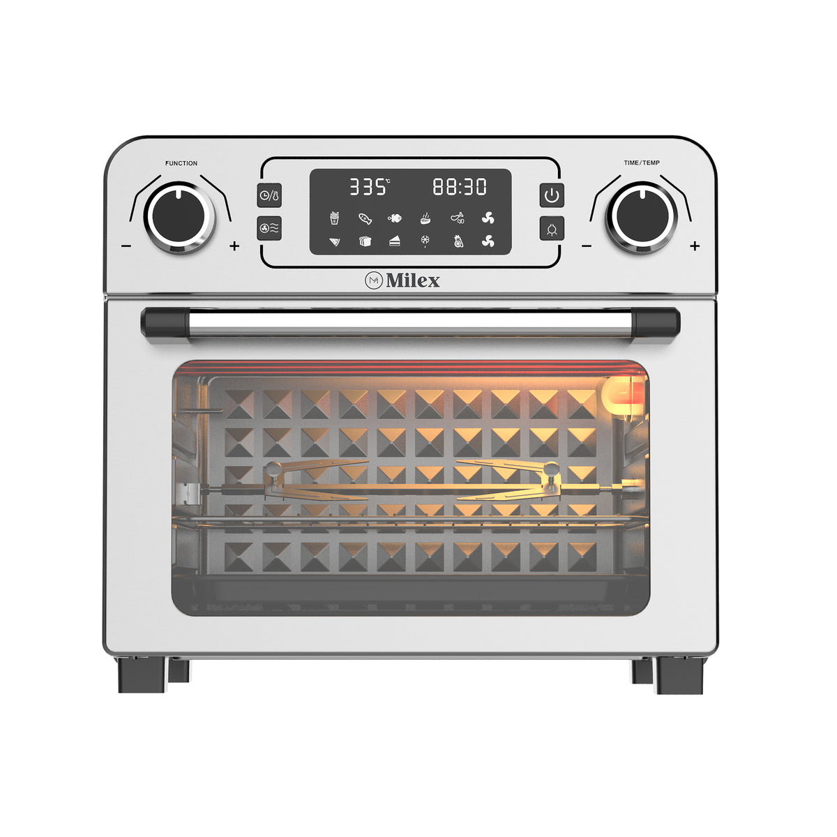 milex 23l air fryer oven with rotisserie manual