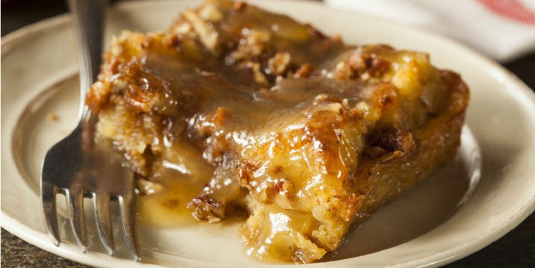 Irish Bread Pudding with Caramel-Whiskey Sauce