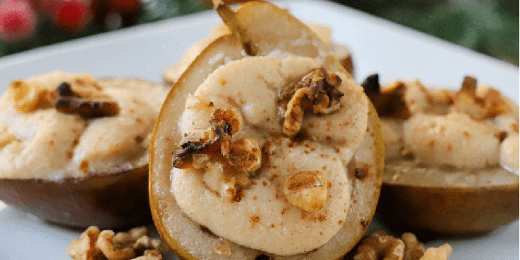 Warm Pear with Cinnamon Ricotta