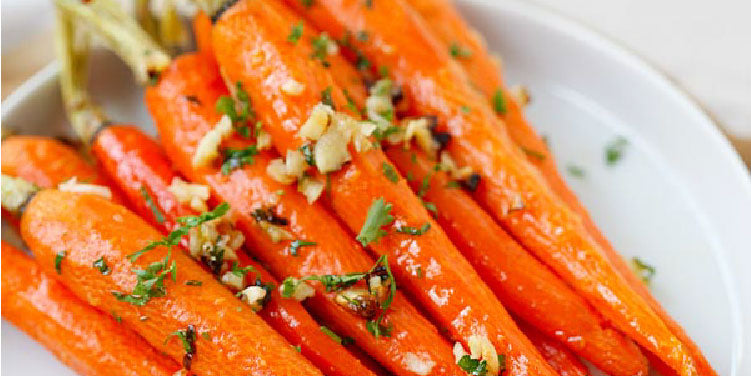 Air Fryer Baked Carrots with Garlic-Ginger Butter