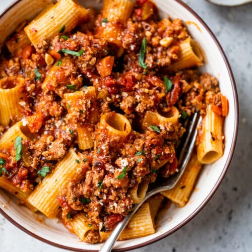 MINI RIGATONI BOLOGNESE