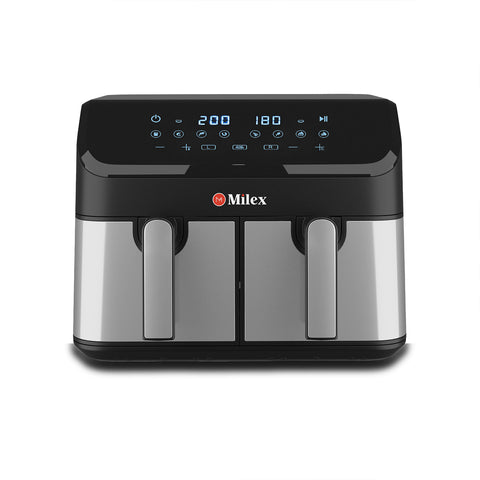 Milex Silver Dual Air fryer 9L