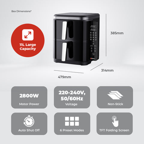Milex 11L Double Stack Air Fryer