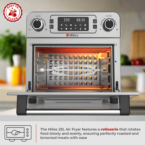 Milex 23 Litre Air Fryer Oven With Rotisserie