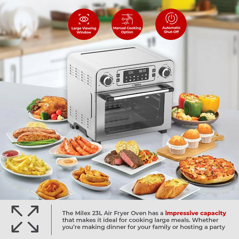 Milex 23 Litre Air Fryer Oven With Rotisserie