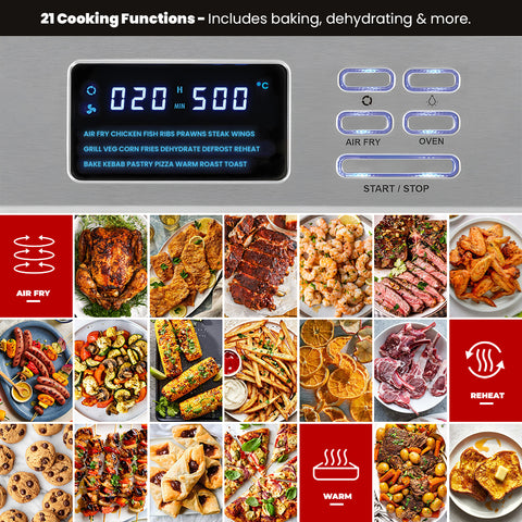 Milex 25L Air Fryer oven with Rotisserie