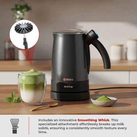 Milex Café & Tea Duo – Creamy Craft Milk Frother and 1.7L Glass Kettle