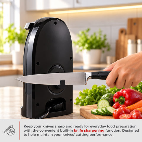 Milex 3-in-1 Multi Can Opener – Electric Can Opener with Bottle Opener & Knife Sharpener