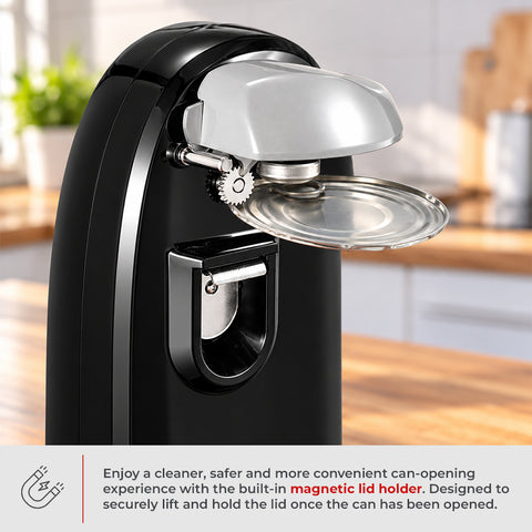 Milex 3-in-1 Multi Can Opener – Electric Can Opener with Bottle Opener & Knife Sharpener