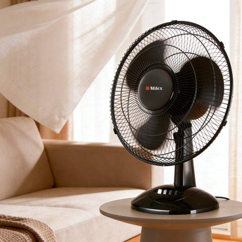 Milex Table Breeze Fan 40cm – 40W Energy-Efficient Table Fan with 3 Speeds