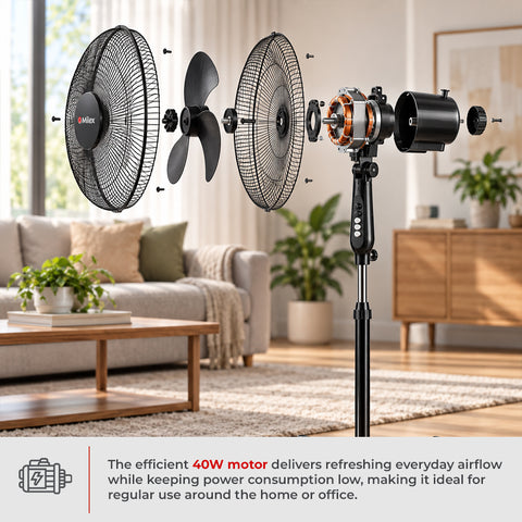 Milex Oscillating Pedestal Fan