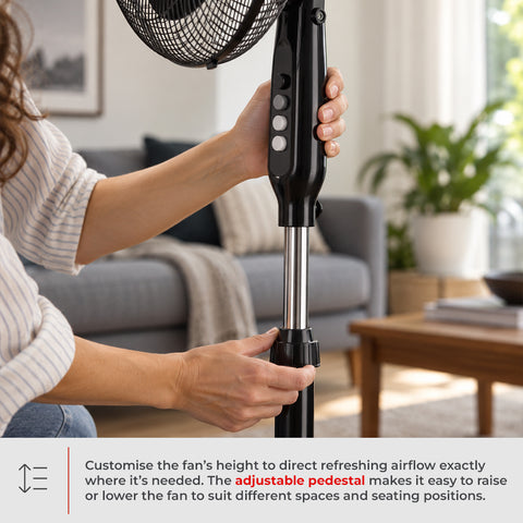Milex Oscillating Pedestal Fan