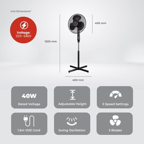 Milex Oscillating Pedestal Fan