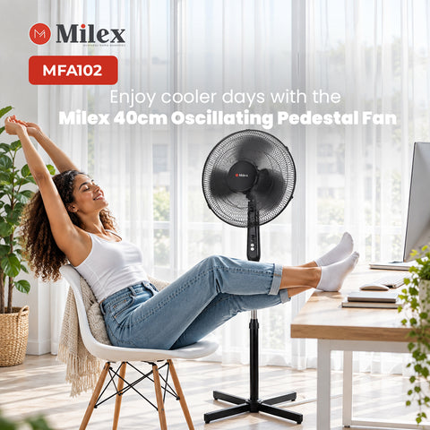 Milex Oscillating Pedestal Fan