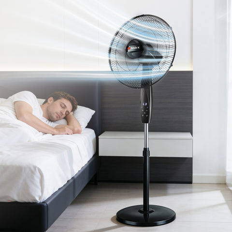 Milex Duo Force 16-Inch Pedestal Fan – 50W Pedestal Fan with Remote Control