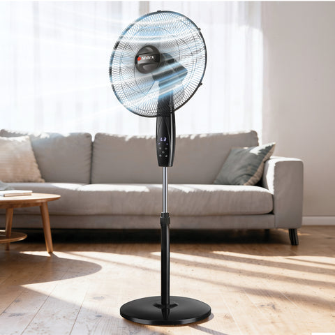 Milex Duo Force 16-Inch Pedestal Fan – 50W Pedestal Fan with Remote Control