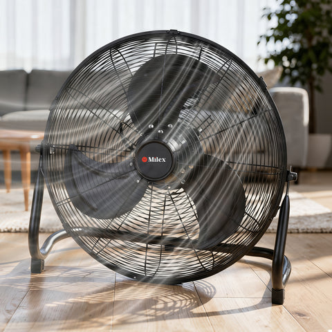 Milex Cyclone Air 18-Inch Fan – 110W High-Velocity Metal Floor Fan