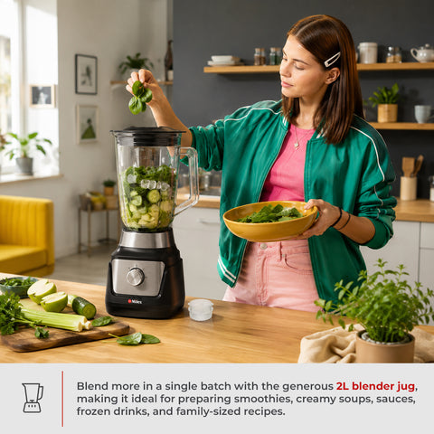 Milex All-in-One Kitchen Processor - 700W Multi-Function Food Processor & Blender