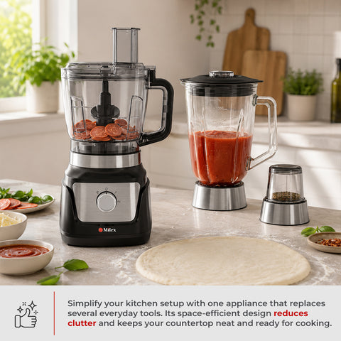 Milex All-in-One Kitchen Processor - 700W Multi-Function Food Processor & Blender