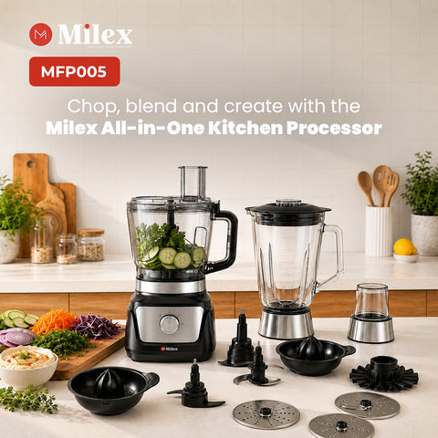 Milex All-in-One Kitchen Food Processor – 700W Multi-Function Processor, Blender, Grinder & Juicer