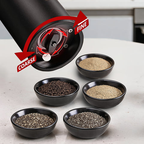 Milex Electric Grinder Set – Rechargeable Salt & Pepper Grinder with USB-C Charging