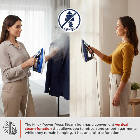 Milex Power Press Steam Iron + FREE GIFT