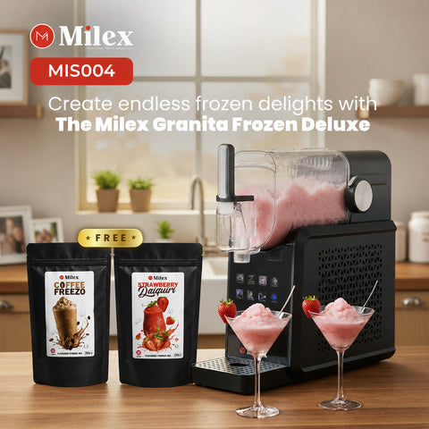 Milex Granita Deluxe 1.8L Frozen Drink & Slush Maker – Includes 2 Slush Flavour Mixes