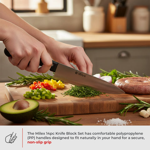 Milex 14pc Knife Block Set