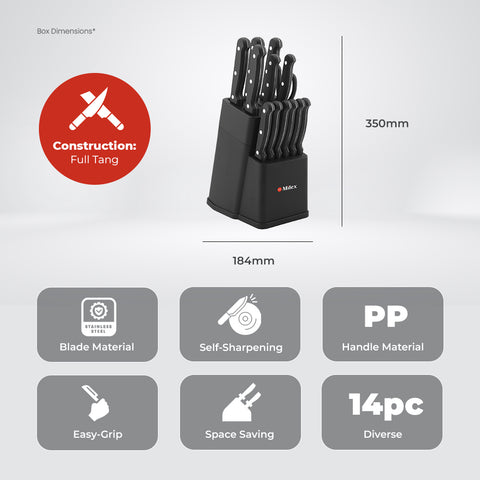 Milex 14pc Knife Block Set