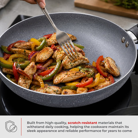 Milex 7pc Pressed Aluminium Cookware Set