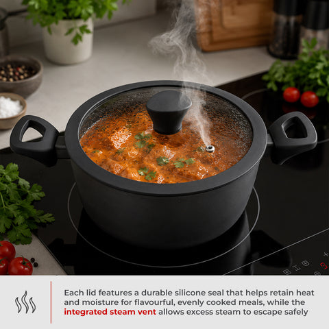 Milex Black Stone 5pc Cookware Set