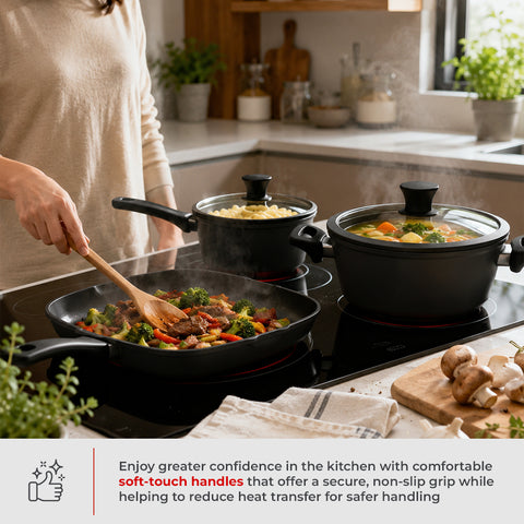 Milex Black Stone 5pc Cookware Set