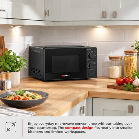 Milex 20L Manual Microwave – Compact Freestanding Microwave with 5 Power Levels