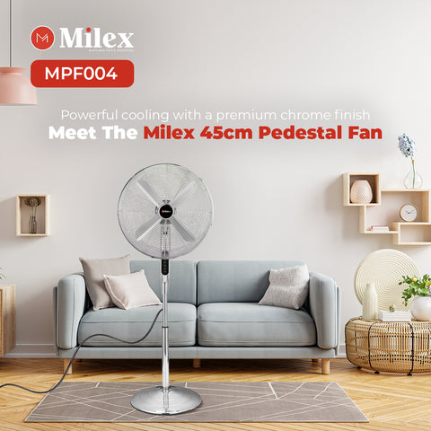 Milex 45cm Pedestal Fan