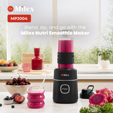 Milex Nutri Smoothie Maker – 300W Personal Blender with 570ml Sport Bottle