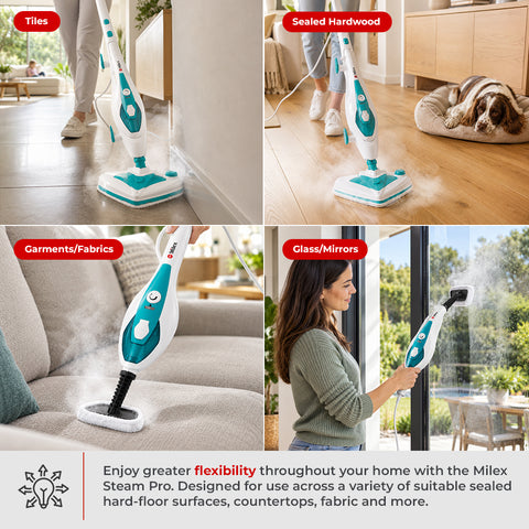 Milex Steam Pro 1500W – Multi-Surface Steam Mop & Handheld Steamer