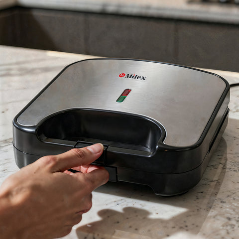 Milex Sandwich Press – 800W 2-Slice Non-Stick Sandwich Maker