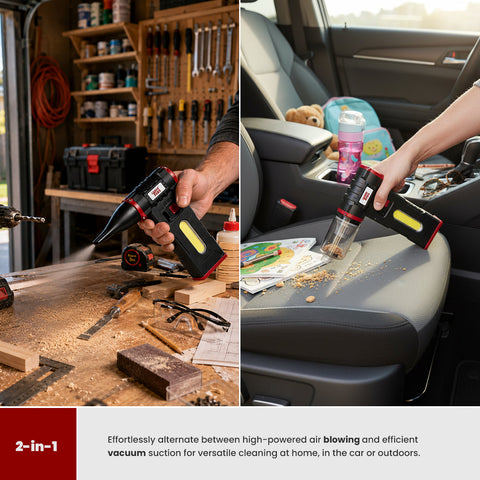Milex Red Hawk Blow & Vacuum Plus – Powerful 2-in-1 Cordless Blower & Vacuum