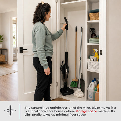 Milex Blaze 2-in-1 Stick Vacuum 800W – Upright & Handheld Cleaning