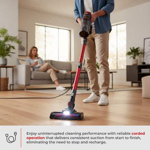 Milex Dirt Buster Stick Vacuum – 2-in-1 Corded Stick & Handheld Vacuum Cleaner