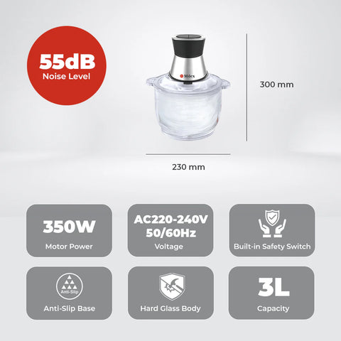 Milex 3L Food Processor + Multi-Grind