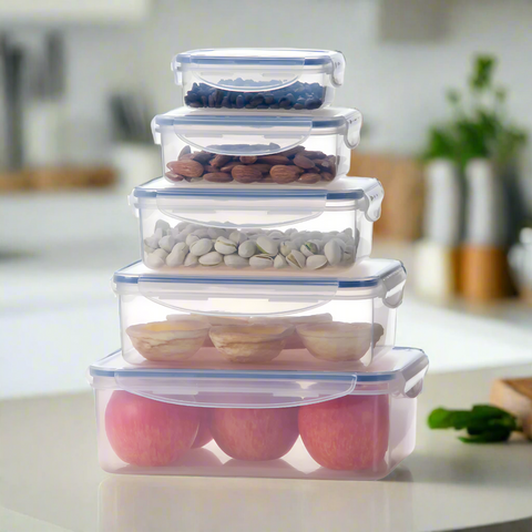 Milex 5pcs Rectangular Container Set | Colours May Vary