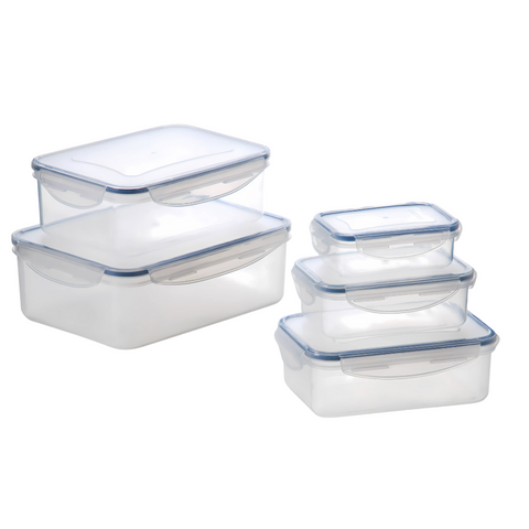 Milex 5pcs Rectangular Container Set | Colours May Vary