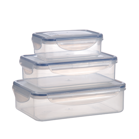 Milex 3 in 1 Rectangular Container Set | Colours May Vary