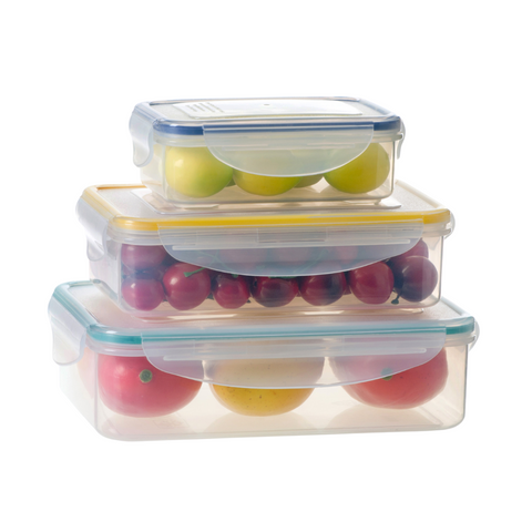 Milex 3 in 1 Rectangular Container Set | Colours May Vary