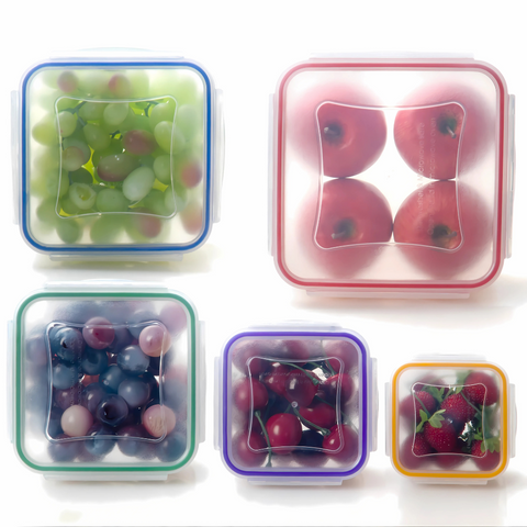 Milex 5pcs Square Container Set | Colours May Vary