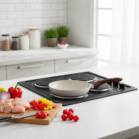 Milex Pressed Aluminium Non-Stick 2-Piece Frying Pan Set – PFAS-Free Ceramic Frying Pans