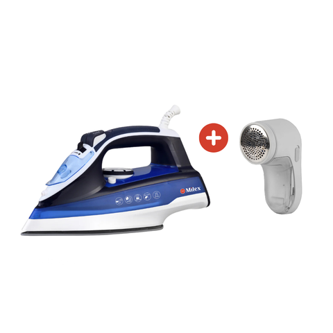 Milex Power Press Steam Iron 2400W with FREE Milex Lint Remover (Valued at R149)