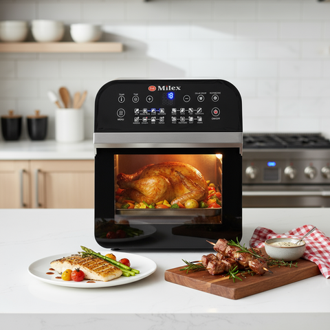 Milex - Digital Power Air Fryer Oven with Rotisserie 12L
